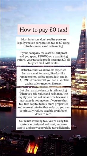 HOW TO PAY £0 TAX #propertyinvestmentstrategy #propertyinvestmentuk #longterminvesting