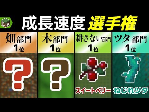 マイクラ 植物成長速度選手権2024