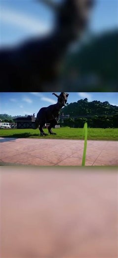 T-Rex vs human #jurassicworldevolution #dinosaurgame
