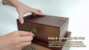 Wooden Keepsake Box with Hinged Lid, 2 Pack Vintage Lockable Storage Chest for Jewelry Letters & Memories, Decorative Wood Boxes with Antique Brass Lock, Walnut Finish Home Décor Gift