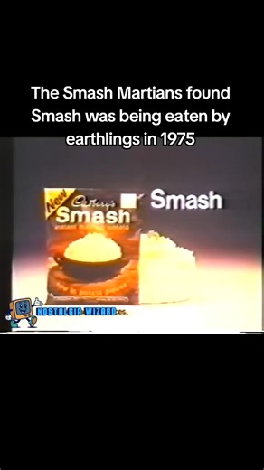 3.8K views · 55 reactions | The Smash Martians found Smash was being eaten by earthlings in 1975 #tv #advert #smash #martians #ufo #aliens #earthlings #robots #retro #vintage #childhoodmemories #70s | Nostalgia Wizard | Facebook