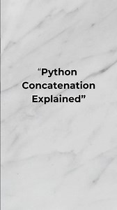 Concatenation in Python #python #ml #dataanlysis #learn #canva
