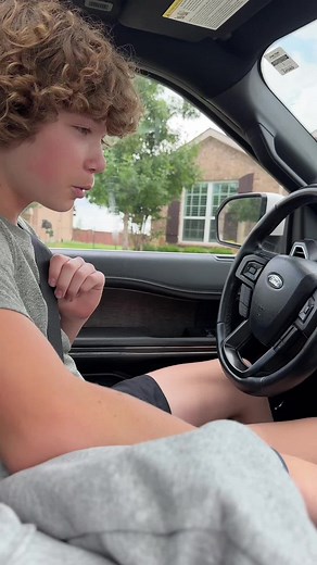 Driving, mowing & singing 😂! #friday #driving #practice #music #momlife #boymom