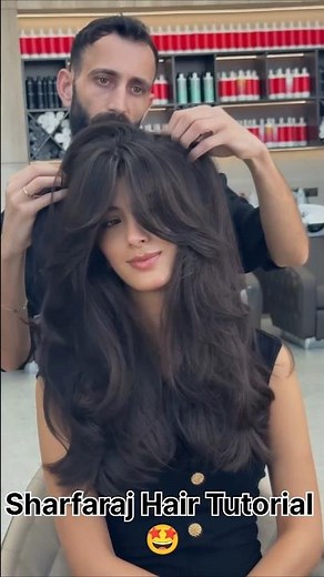 Curtain Bangs + Long Layers Hair Makeover ✨#haircut #hairstyle #hair #haircare #shorts