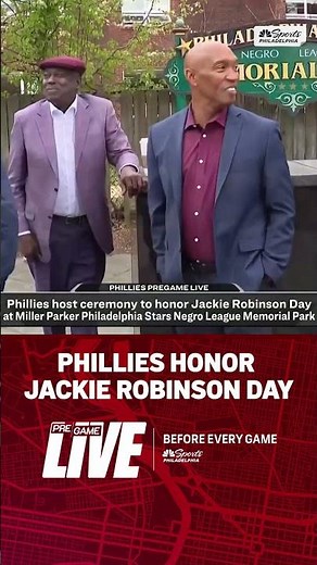Phillies honor Jackie Robinson Day at the Philadelphia Stars Negro League Memorial Park 👏