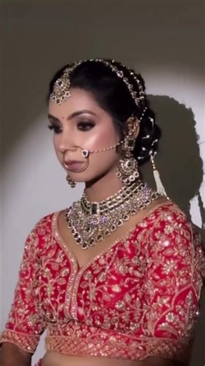 “Classic Indian Red Bride ❤️ Soft Glam Look” #bridelmakup #makeupartist #makeupartist #bridalmua