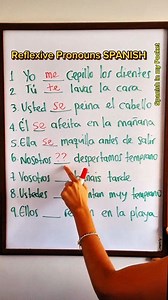 Hey! SPANISH GRAMMAR☀️ 1-minute Reflexive Pronouns exercise! VAMOS🗣🇨🇴 . . . . . . . . #spanishspeaking #spanishlearning #spanishlanguage #spanishgrammar #learnspanishonline | Spanish in my Pocket - Aprende Español hoy