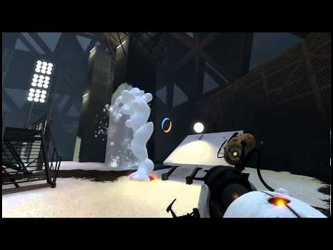 Portal 2 Walkthrough - Part 22 - Lots of White gel. Going up.