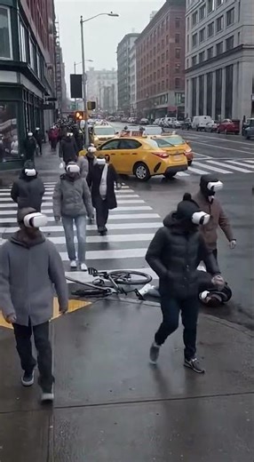 VR Chaos in the City: Hilarious AI-Generated Disaster Compilation