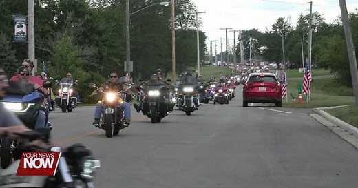 Hundreds of bikers ride into Fort Jennings to kick off "Fort Fest"
