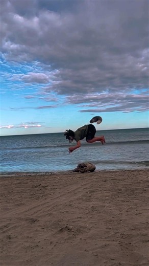 Jump on the beach #alterhuman #nohateahfq #quadrobics #otherhearted #quadrobicsjump