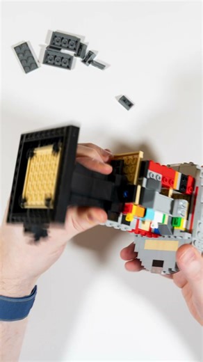 building the Lego Mandalorian Helmet in 30 seconds Set 75328 #shorts #fyp #legostarwars #lego #asmr