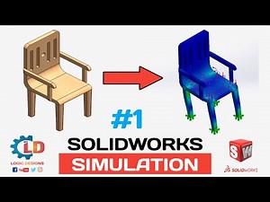 SolidWorks Simulation #1, #solidworks #solidworkstutorial, Wooden Chair Simulation #staticsimulation