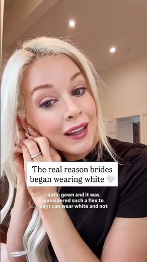 The real reason brides began wearing white 🤍