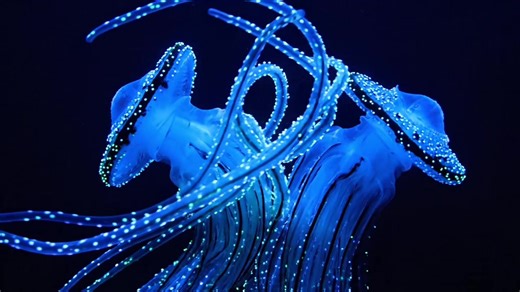 An incredible display of nature #oceantok #siphonophore #fishtok #ocean #ctenophore