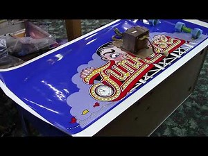Pinball (or arcade) cabinet decal install