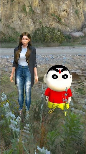 Shinchan🤣 Uses Magical Pond💦 To Change Trash Car😱 #gta5 #shorts #gta5telugu #shinchan #dominator_yt