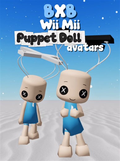Boy x Boy wii mii puppet doll avatars (codes for catalog avatar creator) || tags: #wiimii #roblox #lowpoly #catalogavatarcreator #robloxoutfits