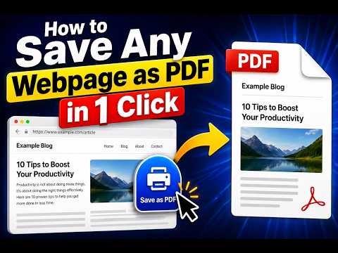 Best Way to Save Webpages as PDF