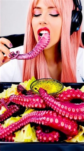 🐙 Can You Handle This? EXTREME OCTOPUS ASMR 😱 Crunchy Eating Sounds #shorts