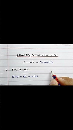 Maths | How to convert seconds to minutes | #minute #second