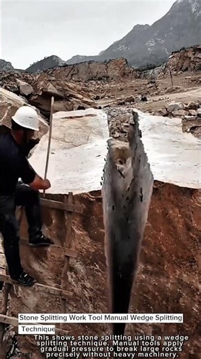 Stone Splitting Work Tool Manual Wedge Splitting Technique #worktool