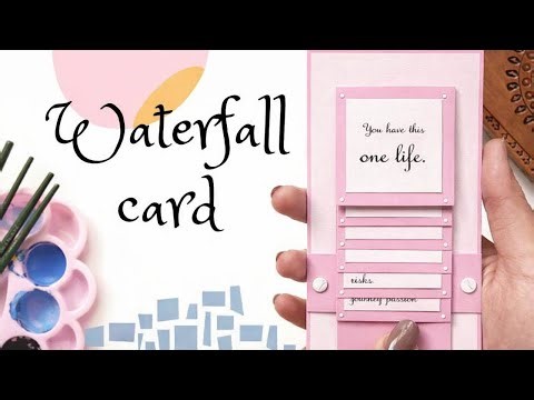 DIY - Water Fall Card For Multiple Massage and photos | Rainbow Waterfall Greeting Card