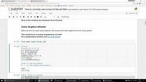 How to use NumPy correctly to do matrix manipulation