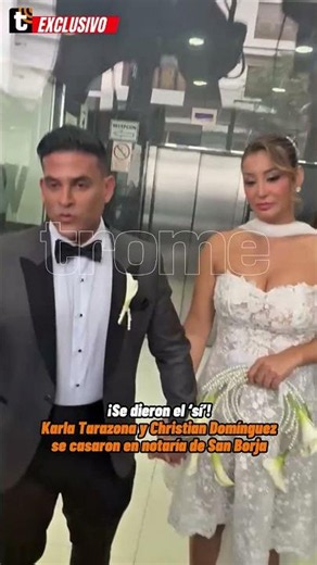 They're officially married! 💍 KARLA TARAZONA and CHRISTIAN DOMÍNGUEZ have tied the knot in a civi...