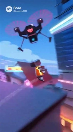 TOP SECRET DELIVERY – BlinkyBot’s Neon Adventure #aivideo #aivideo #hahaha #hat #cute