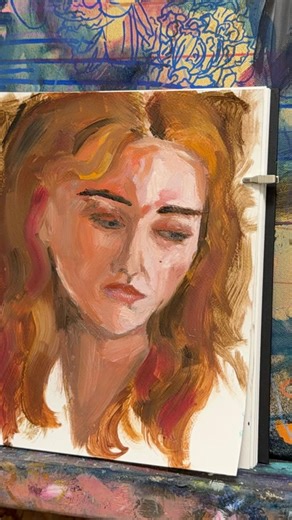 Alla prima Portrait #sketchbook #oilpainting