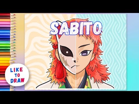 How to Draw SABITO step by step | Demon Slayer Fox Mask Hero Drawing Tutorial | Simple Easy Guide