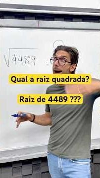 Qual a raiz quadrada de 4489? Radiciação!