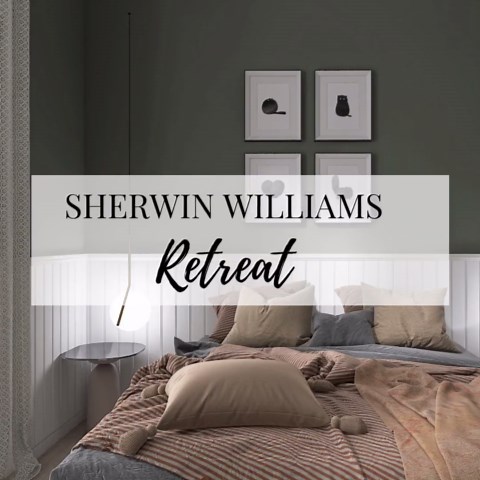 Sherwin Williams RETREAT Paint Color Palette, RETREAT Complementary Colors for the Whole House, Home Paint Colors, RETREAT Green Cabinets - Etsy