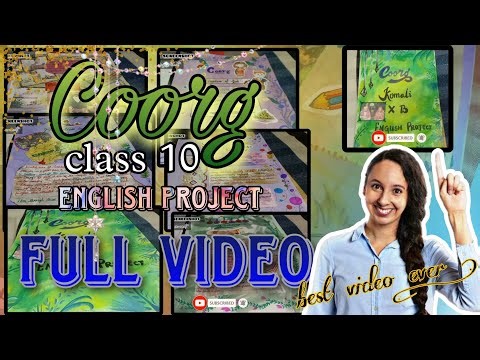 Coorg (English project) Class 10 || assignment || LaxmiSrinivas
