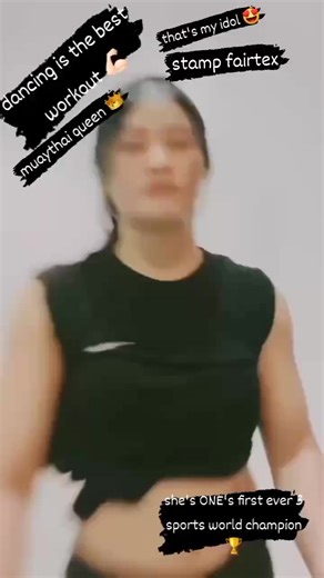 My idol stamp fairtex 🤩 dancing is the best workout 🤩 beautiful fighter 😍 my best fighter ever 💪🏻 muaythai queen 👑 she's ONE's first ever 3 sports world champion 🏆 #myidol #everyoneシ゚ #beautifulfigther #fighter #workout #fitness #sports #3sportsworldchampion @highlight | Anica Onge