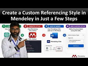 How to create and use a custom referencing/citation style in Mendeley in just a few simple steps.