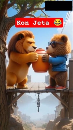 Smart Bear & Brave Lion 🐻🦁 | Ultimate Jungle Friendship Adventure | 3D Animated Story #shorts