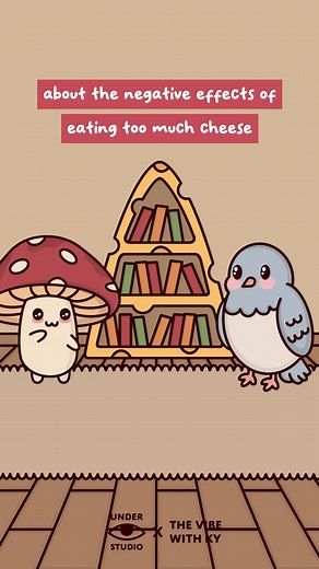 Choose Cheese 🧀 Original Video: Under Studio x The Vibe With Ky #cheese #book #reading #animation #mushroom #bird #understudio | Under Studio