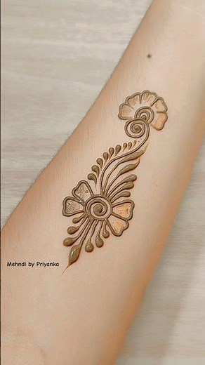 Beautiful Mehndi design for beginners #henna #hennadesign #mehndi #mehandi #mehndidesign #shorts