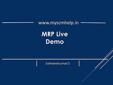 🎯 SAP S4 Hana: MRP Live - Demo