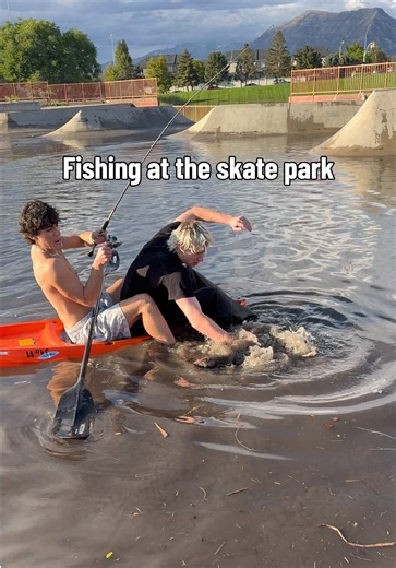 Fishing at the skatepark | Skate Park