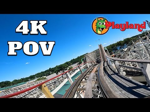 Dragon Coaster Front Row POV [4K] | Rye Playland Park 2022
