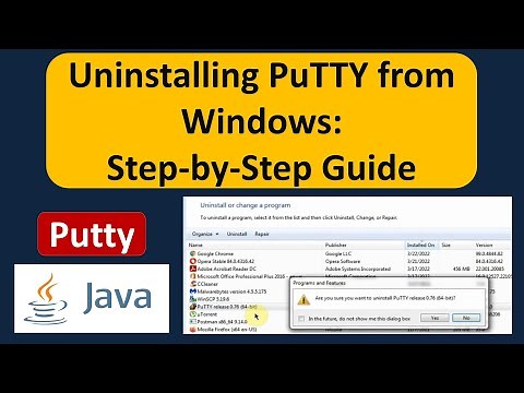 How to Uninstall Putty from Windows Operating System? | Putty Uninstallation