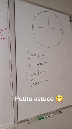 petite astuce de derivée et primitives des fonctions trigonométrie #math #algebra2