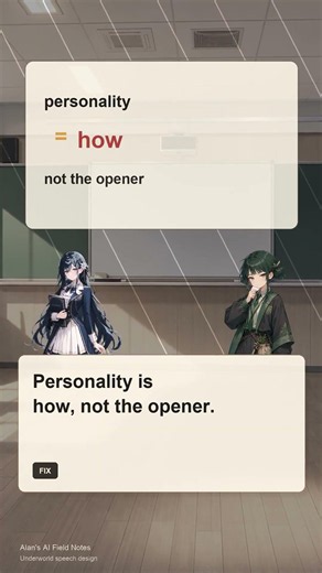 Why AI Characters Sound Like Templates | Field Note
