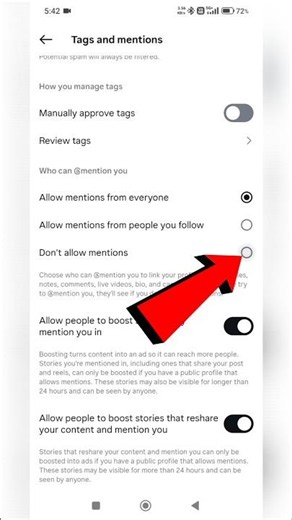 😍Instagram Mention Kaise Band Kare || how to off mention instagram || #sorts #viral #youtubeshorts