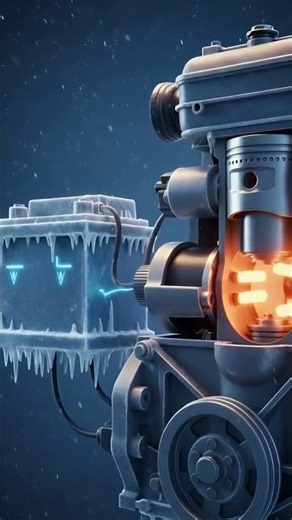 Why Do Diesel Engines Struggle to Start in Cold Weather? ❄️🚜 #DieselEngine #ColdStart #EngineScience