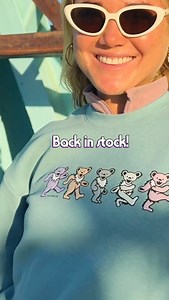 Pastel Bears Grateful Dead Women’s Sweatshirts are back on our shelves! Cute and cozy, and ready to be wrapped up for Christmas. 🥰⚡️🎁 | Little Hippie