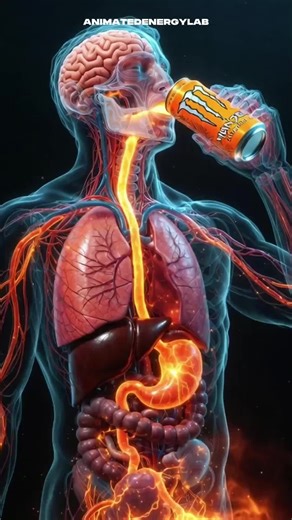 Animated Energy Drink #monster #human #animation #animated #drink